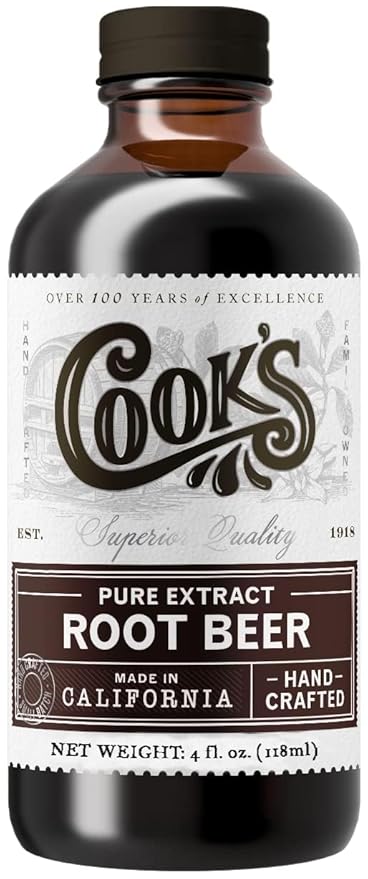 Cook's, Root Beer Extract Flavoring, For Root Beer Making and Baking, 4 Ounce