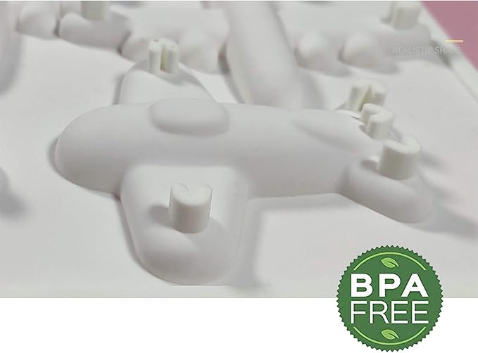 OCPO KITCHEN Airplane Silicone Molds for Baking Mousse Cake, French Dessert, Pastry, Ice Cream, Cake Decoration Mold, 3D Airplane Shape (6-Cavity)