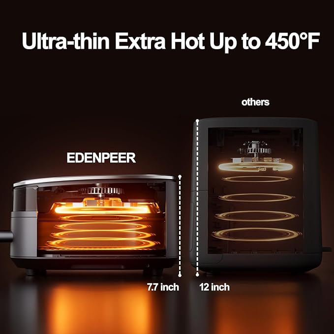 Large Air Fryer,11-IN-1 Airfryer,Super Fast Cooking Speed with Dual Heat Source, Non Toxic Air Fryers Stainless Steel, Max Crisp Technology with 450F, 6QT Up to 33 Chicken Wings Capacity