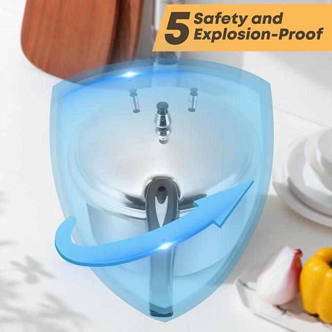 12 Quart Pressure Cooker,Aluminum Pressure Canner w/Canning Rack & Easy Lock Lid for Canning, Steaming