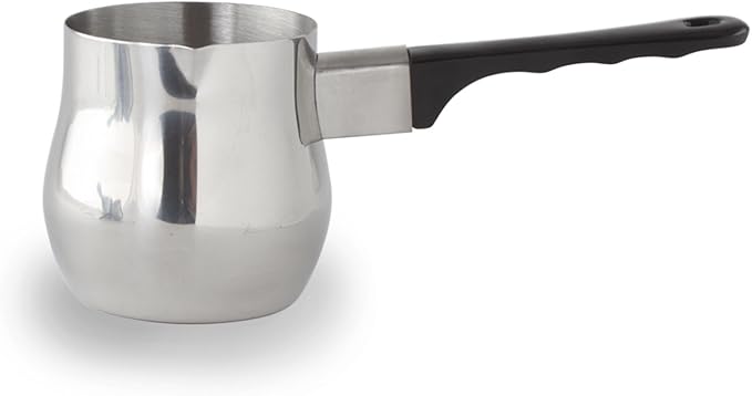 Imperial Home Turkish Coffee Pot Warmer Set, Stainless Steel Tea Pot, Espresso Warmer for Stovetop, Milk Frother, Butter Maker, Mini Melting Pot, Coffee Decanter & Carafe, 3 Pot Set