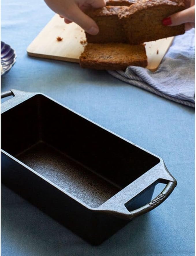Lodge Cast Iron Loaf Pan 8.5x4.5 Inch, Black
