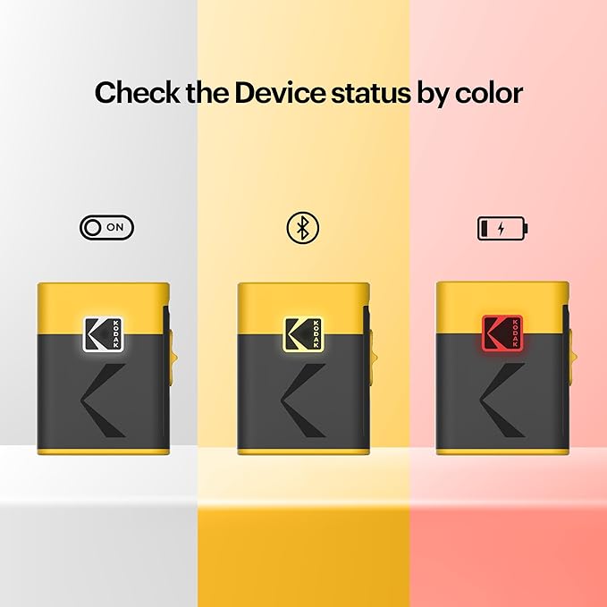 KODAK Label ERA Label Maker Machine, Yellow (Label Printer with 1 Roll Sticker Label)