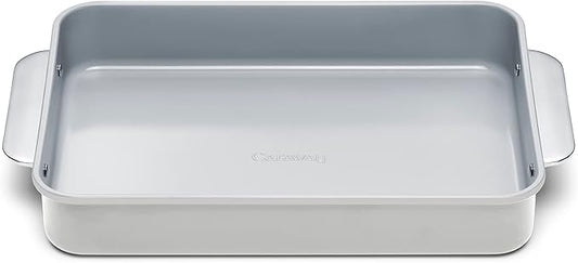 Caraway Non-Stick Ceramic 9”x13” Rectangle Pan - Naturally Slick Ceramic Coating - Non-Toxic, PTFE & PFOA Free - Perfect for Brownies, Lasagnas, and More - Gray