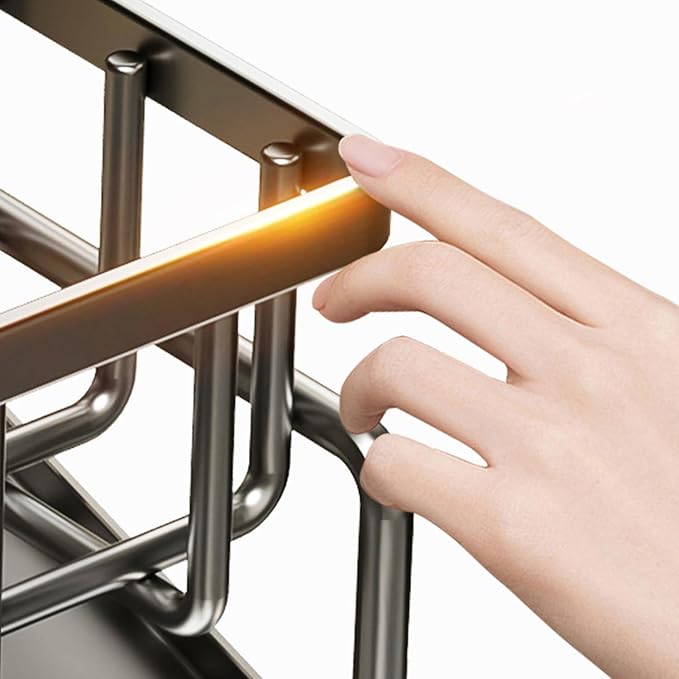 Sponge Holder for Kitchen Sink, Sink Caddy with Dishcloth Rack, Kitchen Sink Storage Rack Organizer Countertop Rustproof, Soap Dispenser Organizers and Storage Essentials