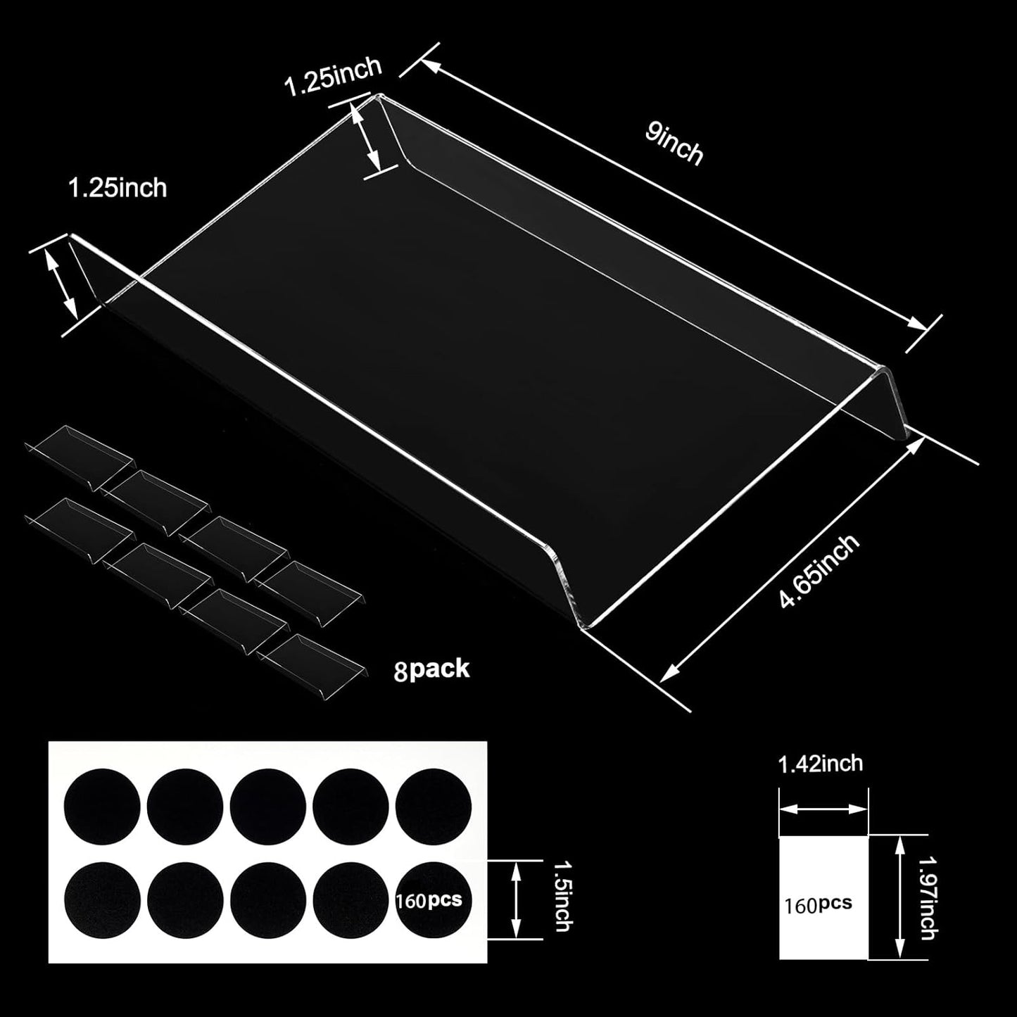 Acrylic Seasonings Spice Rack,Acrylic Spice Drawer Organizer,4 Tier,for Drawer/Countertop,Organize and Display Your Spices,and Seasonings(Jars not included)