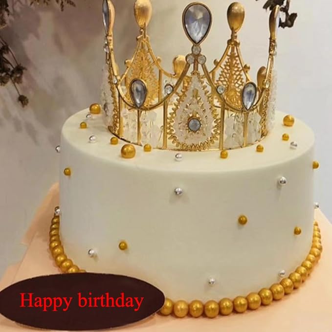 Edible Bright Gold Sugar Pearls Candy Sprinkles 120G/ 4.23Ounce Baking Cake Sprinkles Cupcake and Cake Topper Cookie Decorations Wedding Party Valentines Halloween Christmas Supplies