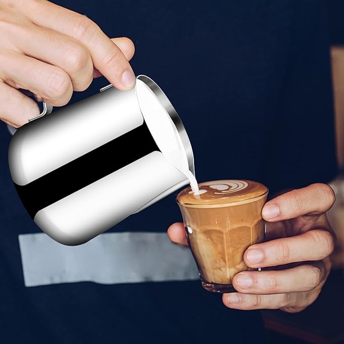 Stainless Steel Sugar and Creamer Set, Coffee Sets for Serving, Latte Milk Cup Cream Jug and Sugar Bowl with Lid Spoon Tray for Coffee Bar