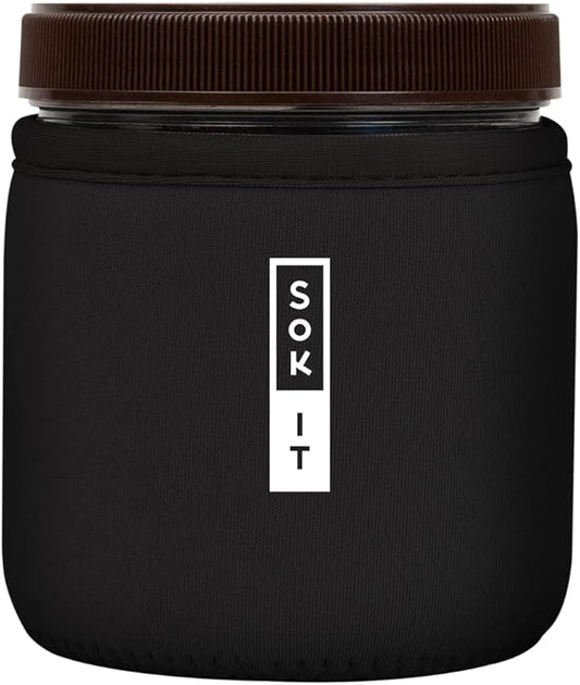 Sok It IceCreamSok Insulated Neoprene Cover (Black, Straight Ice Cream Pints)