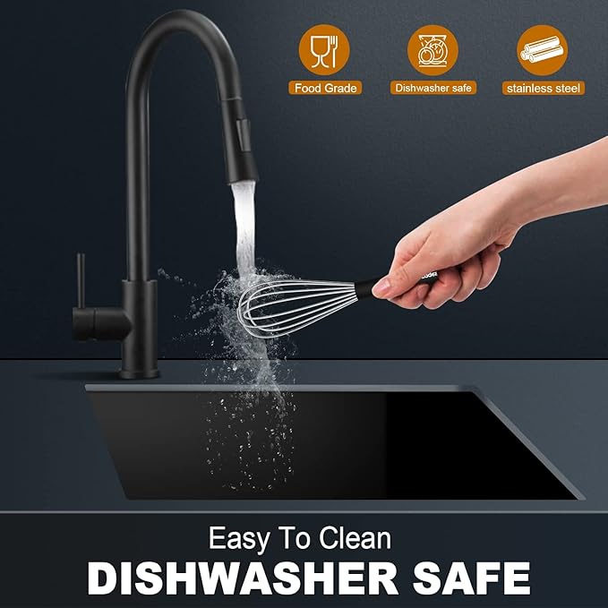 Mini Whisks - Small Whisks （7 and 5.5 inch ）Stainless Steel,Kitchen Balloon Whisk, Sturdy Wires ＆ Strong Handles,Suitable for Egg, Espresso, Hot chocolate, sauces