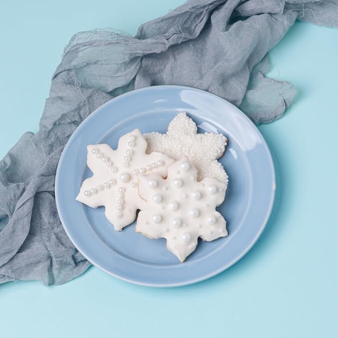 Sweets Indeed Sprinkles, White Sugar Pearl 4 Pack, 8.46 ounces, Edible Sprinkle Mix, Perfect for Cake Decorations, Baking, Ice Cream, Cookies, Cupcake Topper