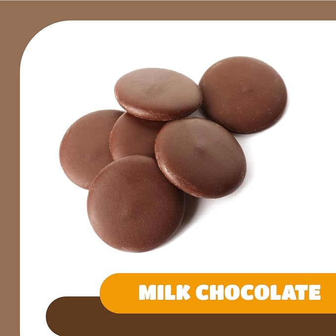 CrazyOutlet Merckens Milk Chocolate Melting Wafers - 2 Pound Pack - Bulk Melting Chocolate - Classic Smooth Candy Melts for Dipping, Molding, and Baking - Creamy Melts