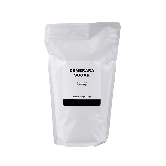 Minimalist Demerara Sugar, Perfect for Baking and Sweetening Beverages (3 Pound)