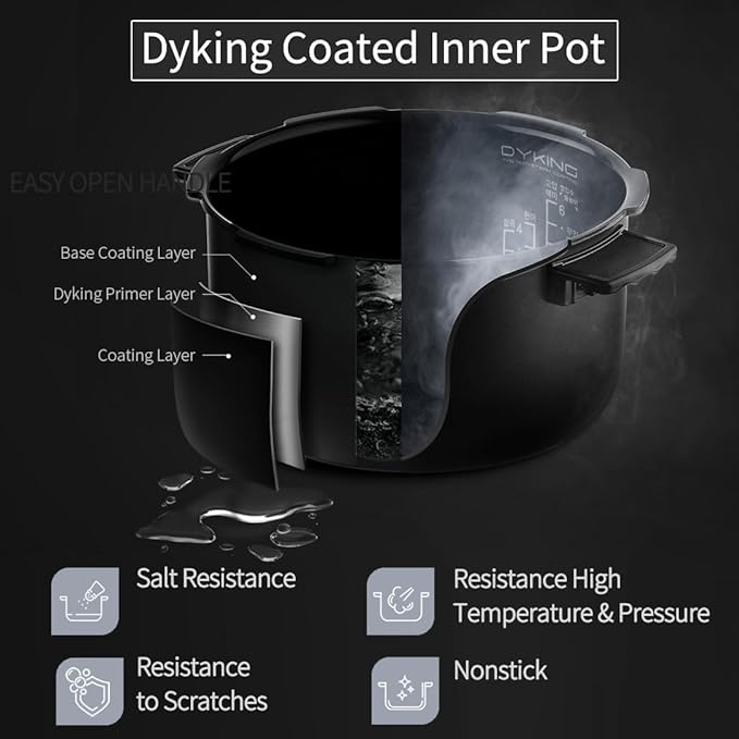 [CUCHEN] CRS-FWK1040WUS | Dual Heating Pressure Rice Cooker 10 Cup (Uncooked) | High/Non-Pressure | Triple Power Packing | Easy Open Handle | Stainless Cover | Auto Steam Clean | White