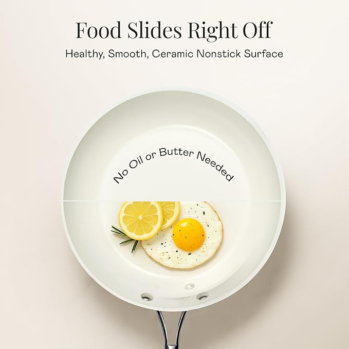 GOTHAM STEEL 20 Pc Ceramic Cookware Set Nonstick, Ceramic Pots and Pans Set Non Stick for Kitchen with Bakeware, Cooking Utensils & Steamer, Non Toxic PFOA PFOS Free, Oven & Dishwasher Safe