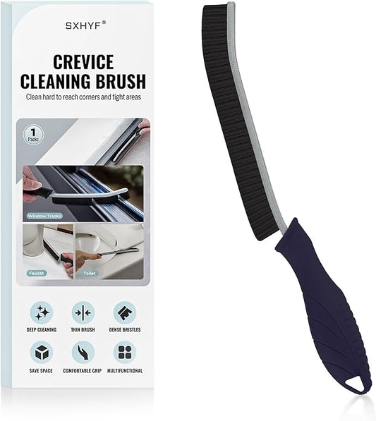 SXhyf Crevice Cleaning Brush - Grout Scrub Brush, House Cleaning Supplies, Gap Cleaning Tools, Home Essentials, Gifts for Women Men, Hard Bristle Crevice Cleaner Brush for Household Use, Bathroom