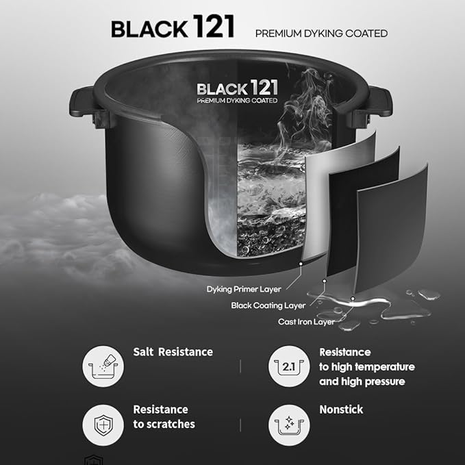 CRT-RPK0640IUS 6 CUP (1.2 quarts): 6 person serving | Expertly Crafted for Multi Grain Cooking |2.1 Ultra High-Pressure Induction Heating IH Rice Cooker | Full Stainless Power Lock System | Auto Steam Clean | Voice Guide | Made in Korea