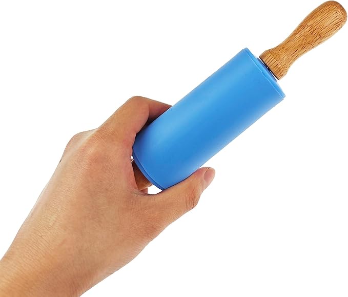 6 Pack Small Rolling Pin for Kids, Kids Rolling Pin for Home Kitchen (6 colors) (9 Inch)