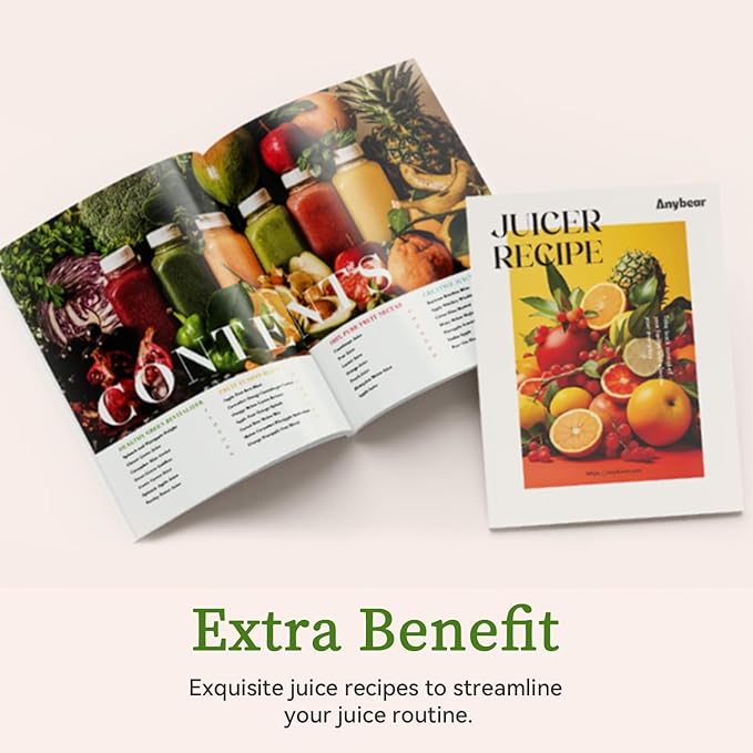 Cold Press Juicer, 200W Slow Masticating Juicer 4.3" Large Feed Chute Fit Whole Fruits Vegetables | Heavy Duty Auger | Tritan Materials | BPA Free | Easy to Clean (Gray)