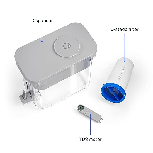 Culligan with ZeroWater Technology 23-Cup Water Filter Dispenser – Includes 5-Stage Advanced Water Filter, Certified to Reduce Lead, Total PFAS (Forever Chemicals), Mercury, Fluoride, and Chlorine