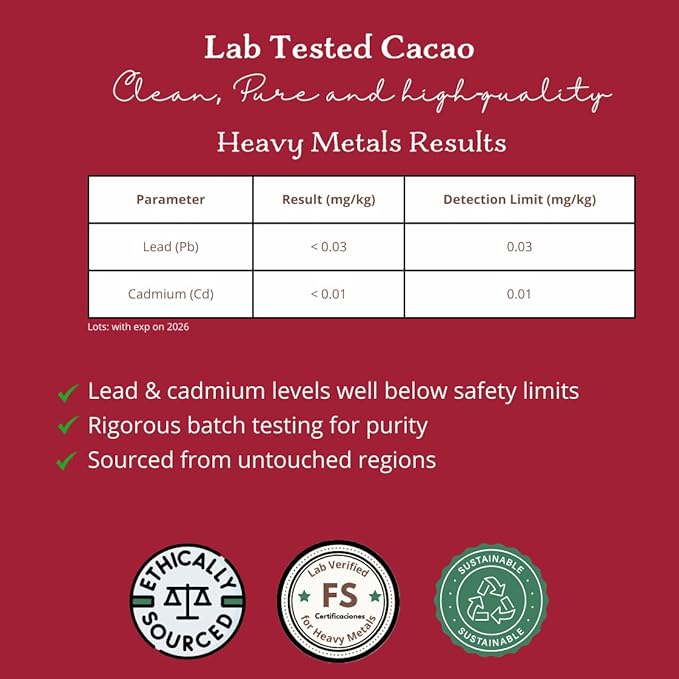Cacao Adventures Ceremonial Grade Cacao | 100% Pure Cacao | Dairy & Vegan Free | Unsweetened | Vegan Peruvian Cacao