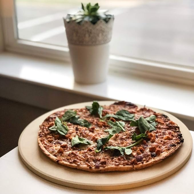 Outset Pizza Stone For Grill and Oven, 16.5" Round Pizza Tile