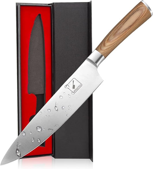 imarku Chef Knife - Pro Kitchen Knife 8 Inch Chef's Knives Japanese SUS440A Stainless Steel Sharp Paring Knife with Ergonomic Handle, Golden handle, Best Gifts for Men and Women