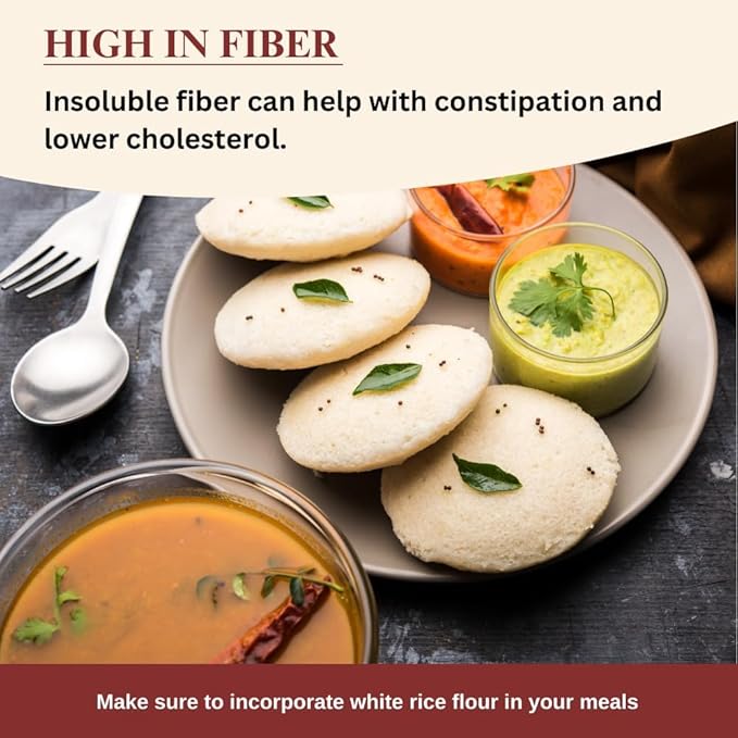 Darsa Organics White Rice Flour - Premium Organic, USDA Certified, Non-GMO, Gluten-Free Rice Powder for Baking & Cooking, Chemical-Free, Long Shelf Life, Food Grade Pouch - 2 lb (908g)