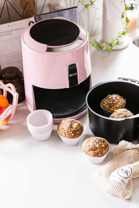 The Silicone Kitchen Reusable Silicone Baking Cup Silicone Muffin Liners for Cupcakes, BPA Free, Regular, 24 Pack, White Blue Green