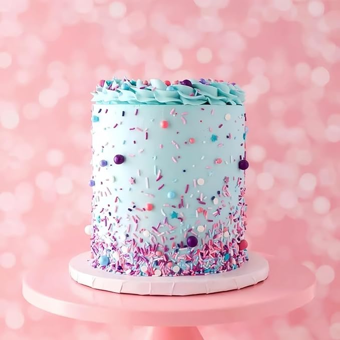 Rainbow Sprinkles Candy Mix Size Edible Pearls Cake Decorations Cupcake Toppers Cookie Decorating Perfect for Wedding Party Valentine Halloween Christmas Supplies 4.58OZ