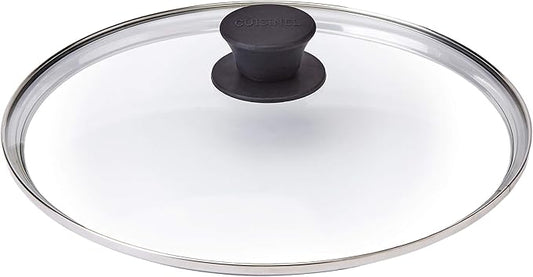 Glass Lid - 10"-inch/25.4-cm/264mm - Compatible with Lodge - Fully Assembled Tempered Replacement Cover - Oven Safe for Skillet Pots Pans - Universal for all Cookware: Cast Iron, Stainless Steel