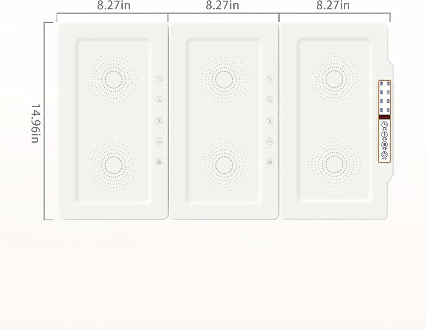 TOPRATED Large Splicing Electric Warming Tray (25x15 inch), Metal Foldable and Portable Heating Warmers Food Warming Mat for Kitchen,Parties, Buffet, Restaurant, Family dinner,Countertop