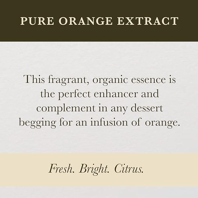 Cook's Pure Orange Extract From Florida Oranges | For Ice Cream, Cakes, Breads, Cookies and Drinks, 16 oz