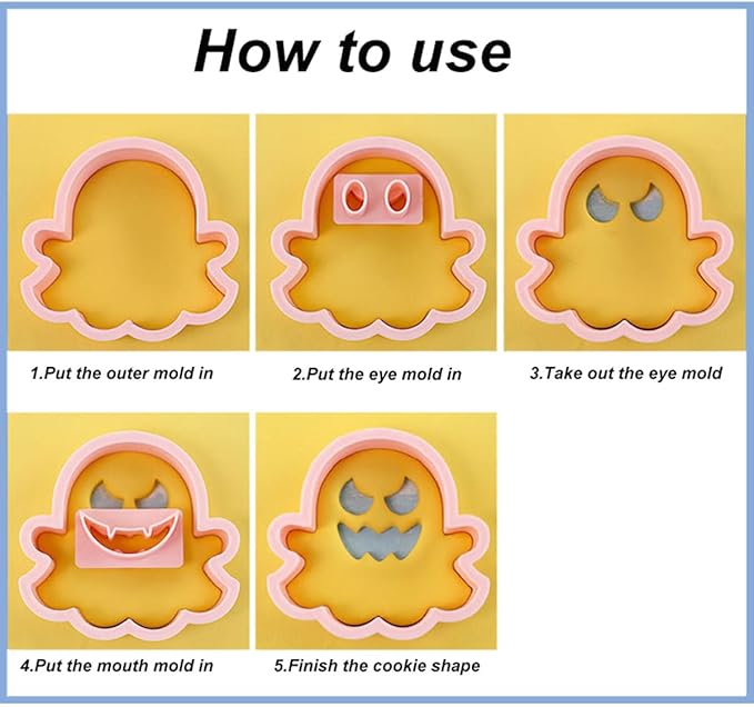 Halloween Cookie Cutters Spooky Cookie Cutter for Halloween Cookie Baking Decorations Supplies