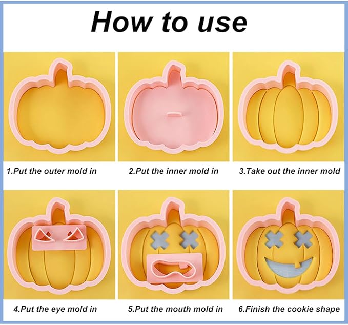 Halloween Cookie Cutters Pumpkin Cookie Cutter for Halloween Cookie Baking Decorations Supplies