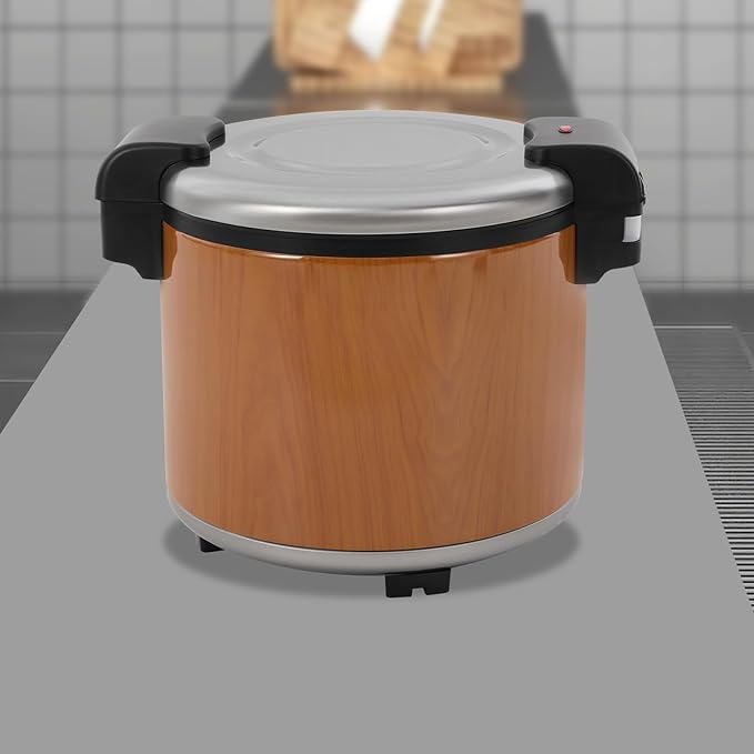 Commercial Electric Rice Warmer-23L/6Gal Large Capacity Food Warmer with Non-Stick Inner Pot,Surround Heating & One-Touch Operation,Perfect for Restaurants,Buffets, Catering,Hotels,Parties (Burlywood)