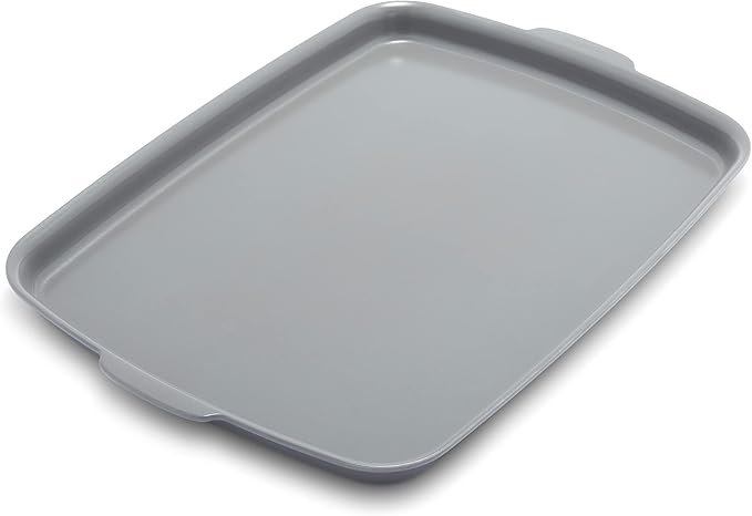 GreenPan Premiere Ovenware Healthy Ceramic Nonstick 18" x 13" Half Rectangular Baking Pan, PFOA & PFAS-Free, Warp-Free Bakeware, Durable Quick Heating Tray, Oven Safe to 600F, Dishwasher Safe, Gray