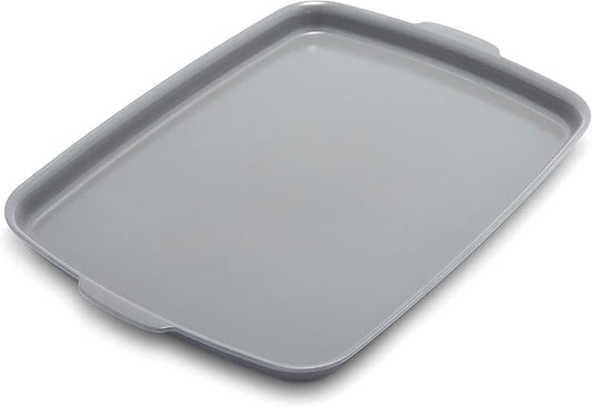 GreenPan Premiere Ovenware Healthy Ceramic Nonstick 18" x 13" Half Rectangular Baking Pan, PFOA & PFAS-Free, Warp-Free Bakeware, Durable Quick Heating Tray, Oven Safe to 600F, Dishwasher Safe, Gray