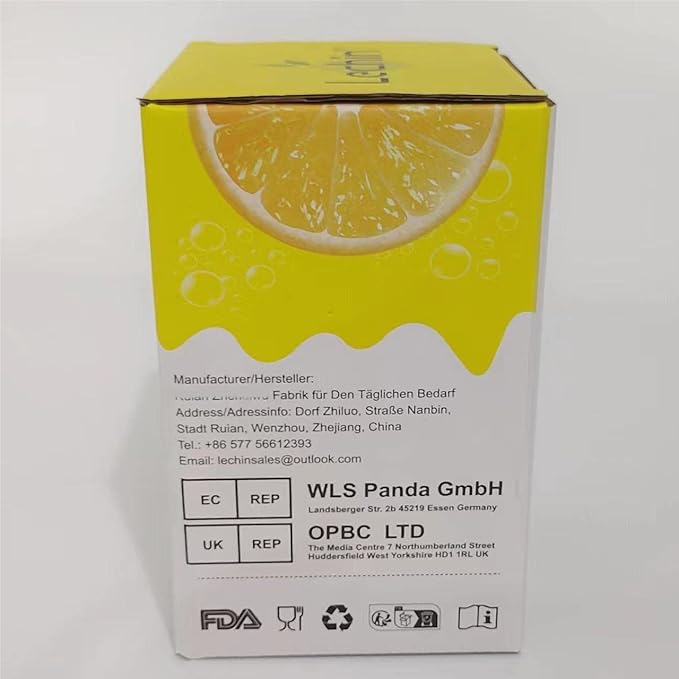 Hand Juicer - Citrus Juicer with Lemon Shape - Hand Lemon Juicer with Two Press Options for Different Fruits (Yellow)