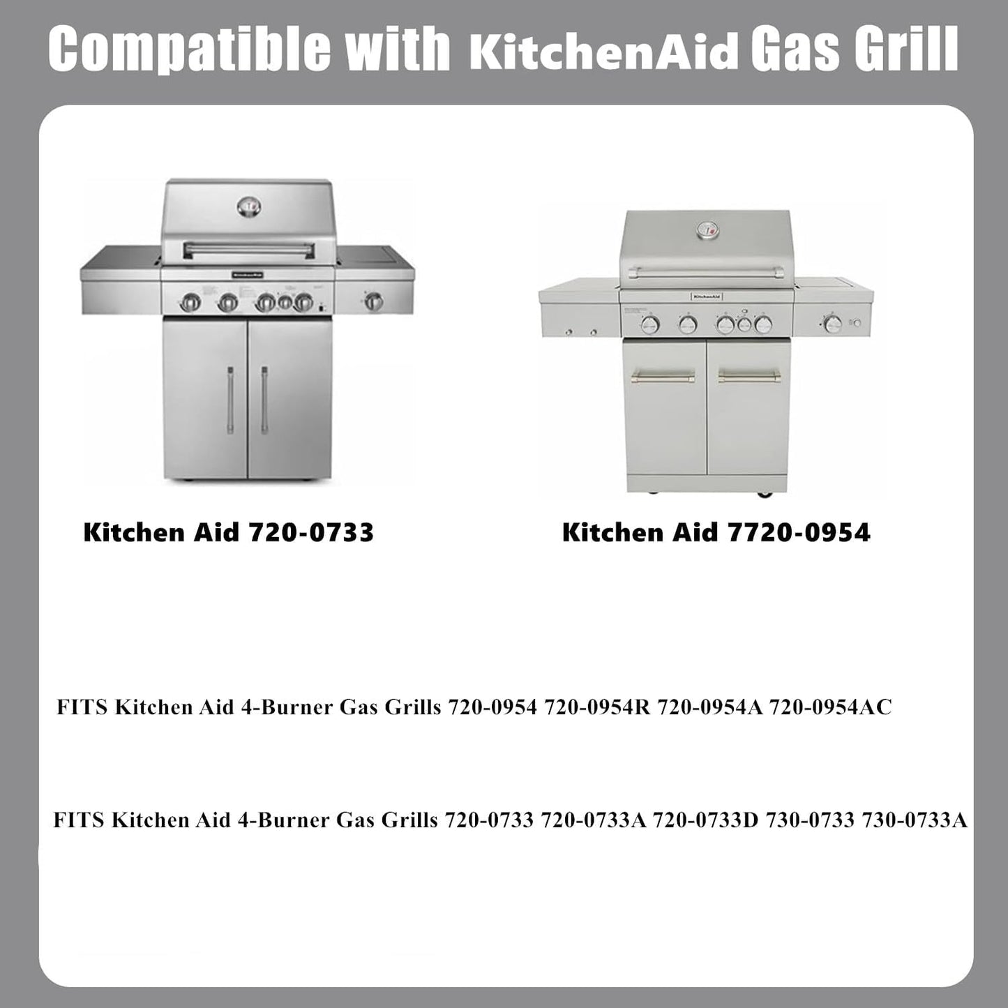 Full Size Griddle with Handles for Kitchen Aid 720-0733 720-0954, Flat Top Grill Insert Replacement for Kitchen Aid 720-0733D 720-0954R, Carbon Steel, Non-stick