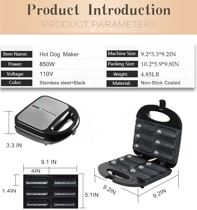 Waffle Maker,Donut,Hot Dog Machine Set,3-in-1 Multifunctional Breakfast Maker Machine with Iron Removable Plate Mold for Home,Kitchen,Cake,Paninis,Nut,Steaks,Grill,Lunch,Snacks or Dessert