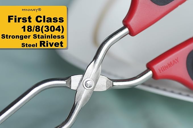 Stainless Steel Scissor Tongs 11-Inch and 13-Inch Set, Set of 2