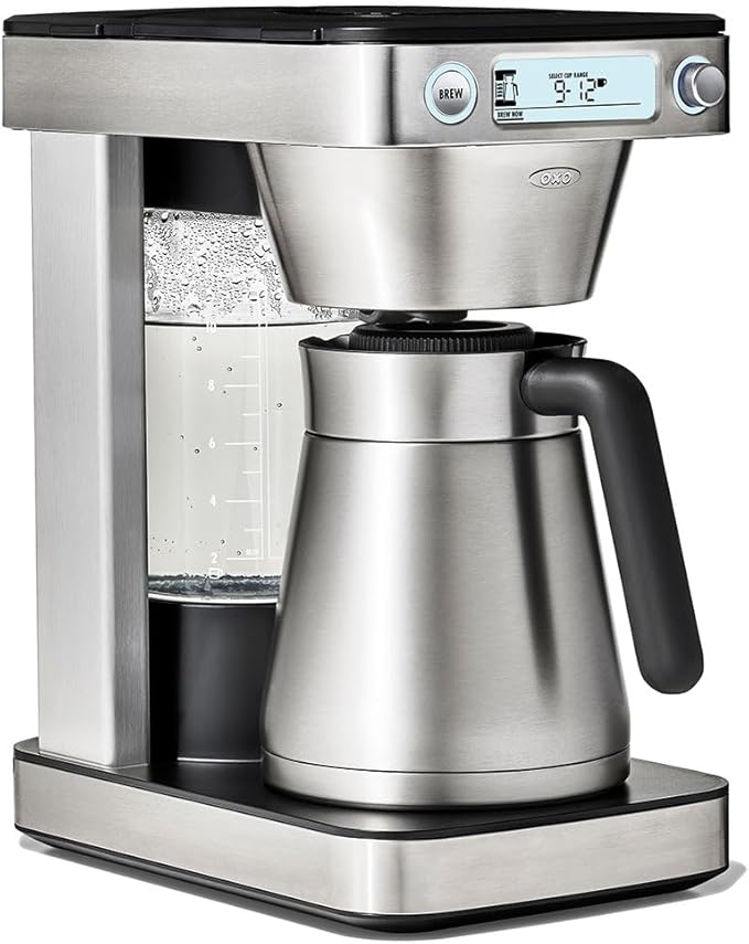 OXO Brew 12-Cup Coffee Maker With Podless Single-Serve Function,Silver