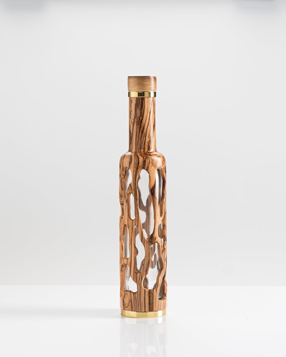 Olive wood bottle - Roots Design - 250ml