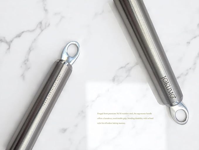 Silicone Spatula with Ergonomic Tube Handle - 18/10 Stainless Steel, Non-Stick, 428°F Heat-Resistant Scraper for Mixing, Baking & Cooking - BPA-Free, Dishwasher Safe