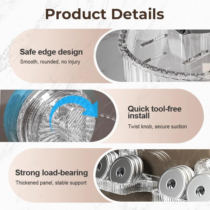 Universal Removable Faucet Storage Rack, Removable Faucet Storage Rack Installs (White)