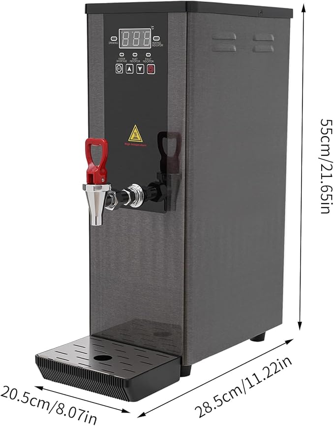 Step-Heating Commercial Hot Water Dispenser, 20L/5.28Gal Hot Water Boiler Dispenser Electric Water Pot Boiler Commercial Boiling Water Machine for Tea Coffee Shop Dessert Shop Hotel - 45L/H 3000W
