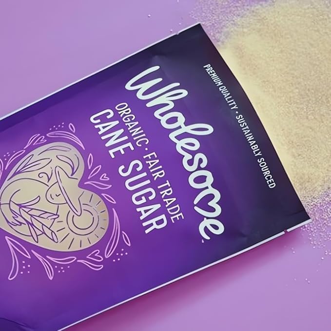 Wholesome Organic Cane Sugar, Fair Trade, Non GMO & Gluten Free, 1 Pound (Pack of 12)