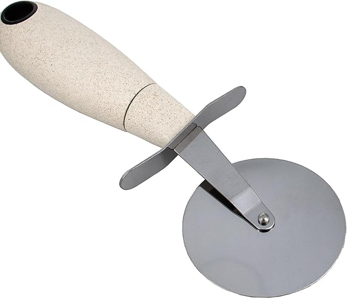 Beille Cream Stainless Steel Wheat Straw Pizza Cutter Kitchen Utensil Home Goods