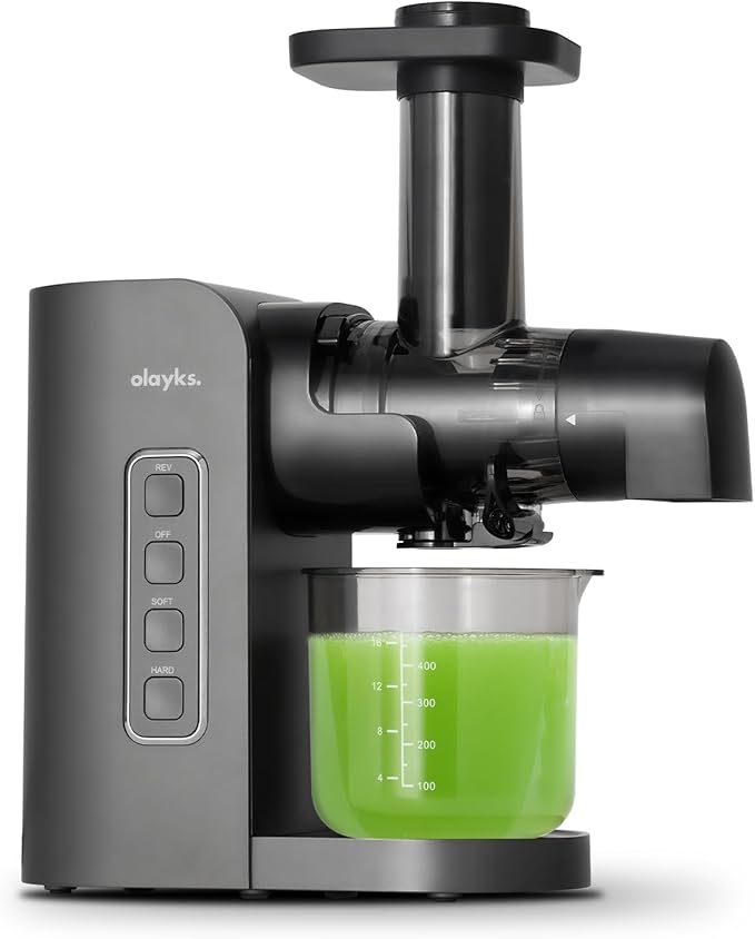 Juicer Machine,Slow Masticating Juicer with 2 Speed Modes & Quiet Motor,Cold Press Juicer Machines Vegetable and Fruit with Reverse Function,Celery Juicer,BPA-Free,Easy to Clean